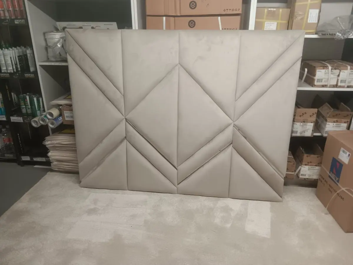 Cream chevron headboard sample